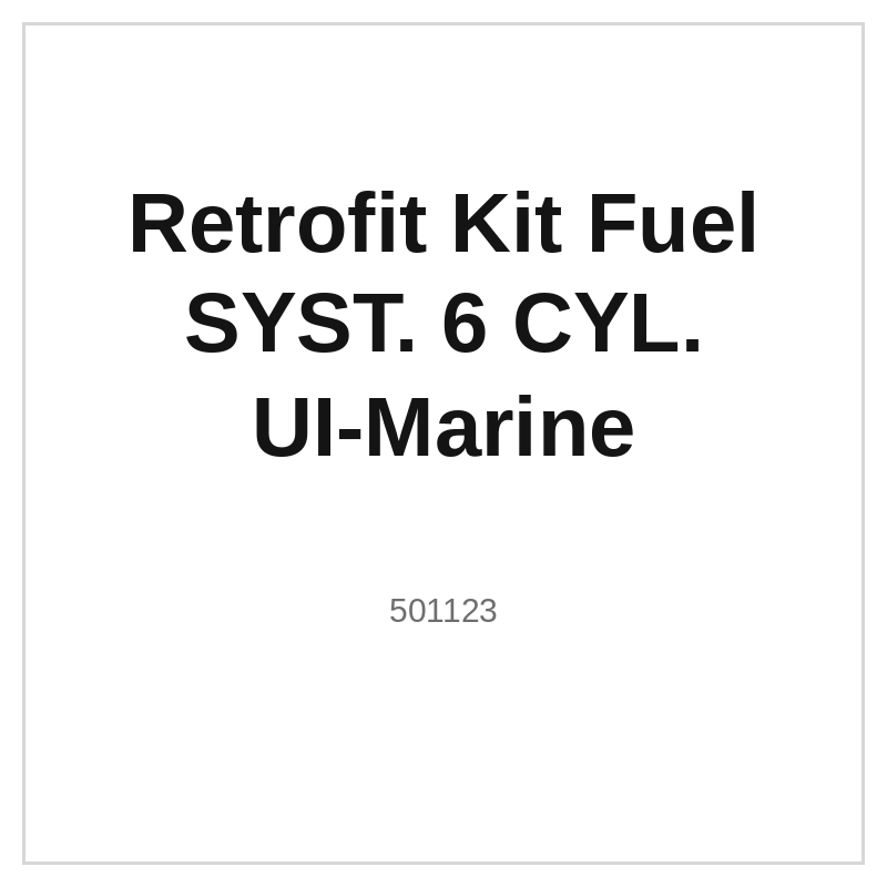 Retrofit Kit Fuel SYST. 6 CYL. UI-Marine