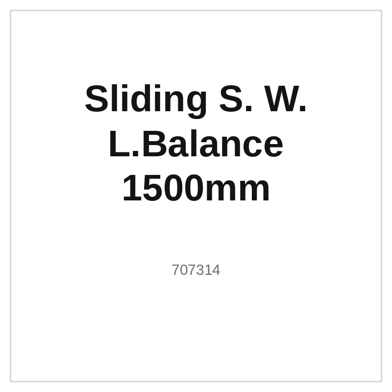 Sliding S. W. L.Balance 1500mm