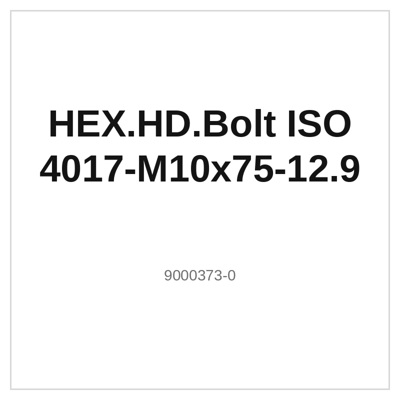 HEX.HD.Bolt ISO 4017-M10x75-12.9
