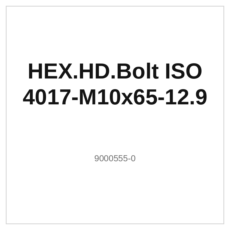 HEX.HD.Bolt ISO 4017-M10x65-12.9