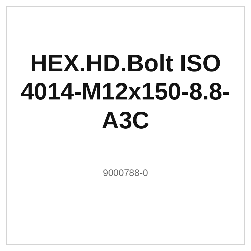 HEX.HD.Bolt ISO 4014-M12x150-8.8-A3C
