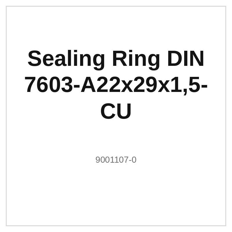 Sealing Ring DIN 7603-A22x29x1,5-CU