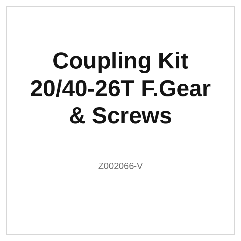 Coupling Kit 20/40-26T F.Gear & Screws