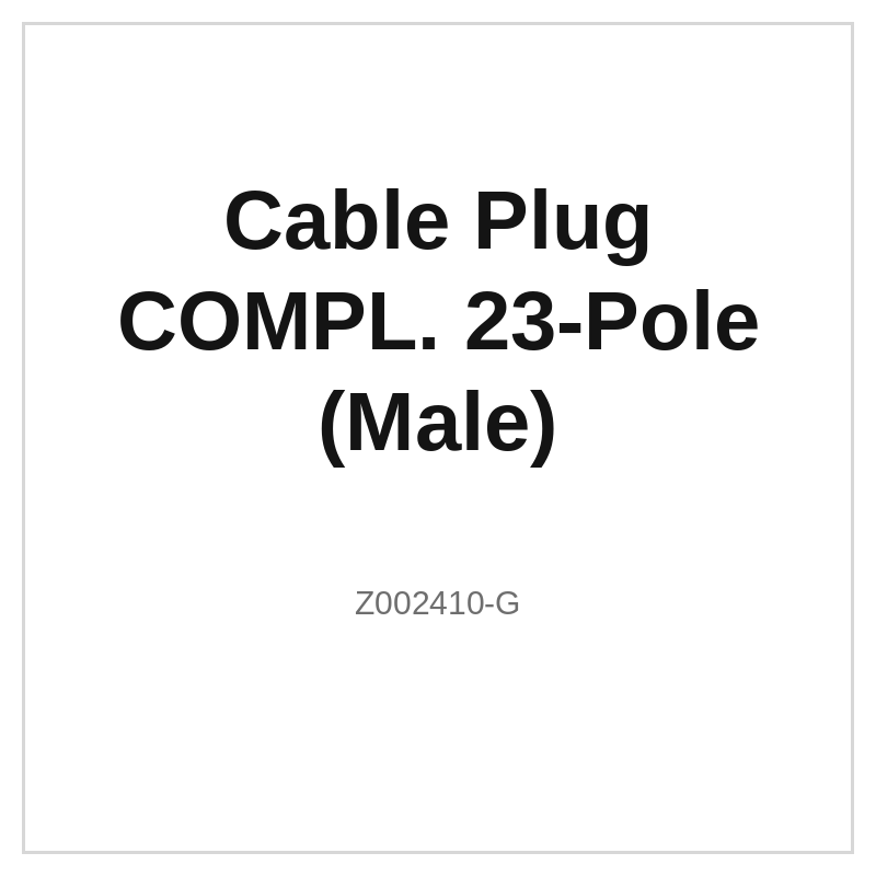 Cable Plug COMPL. 23-Pole (Male)