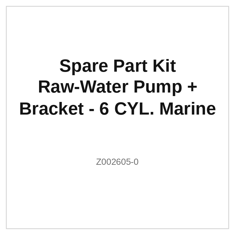 Spare Part Kit Raw-Water Pump + Bracket - 6 CYL. Marine