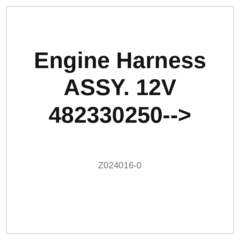 Engine Harness ASSY. 12V 482330250-->