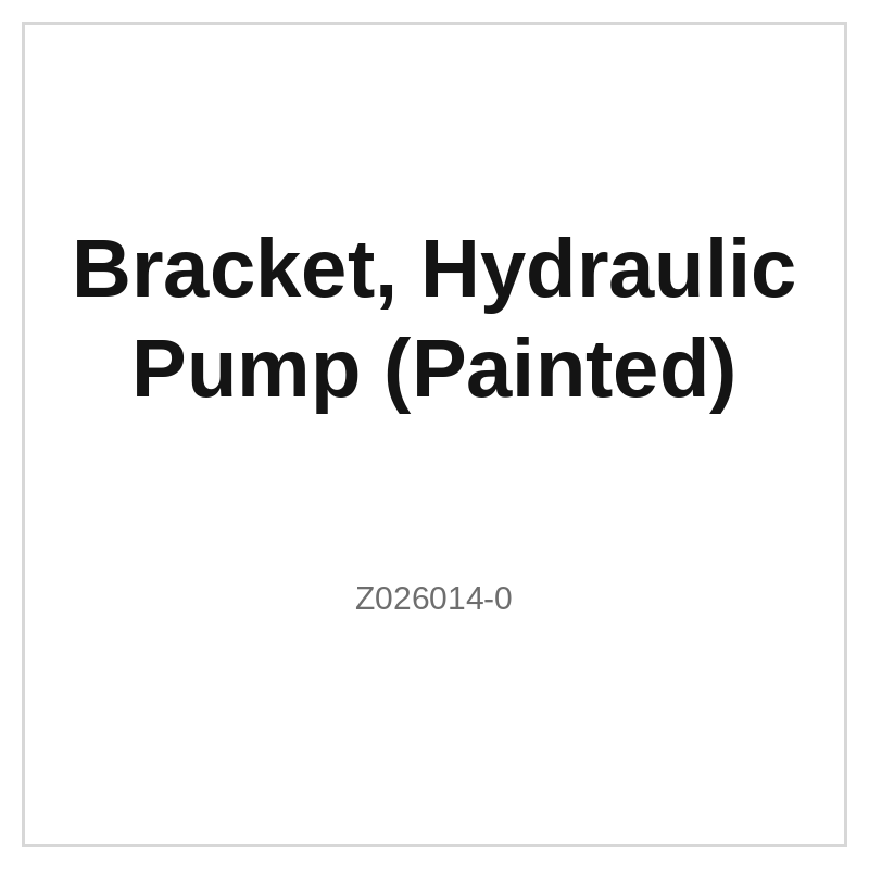 Bracket, Hydraulic Pump (Painted)