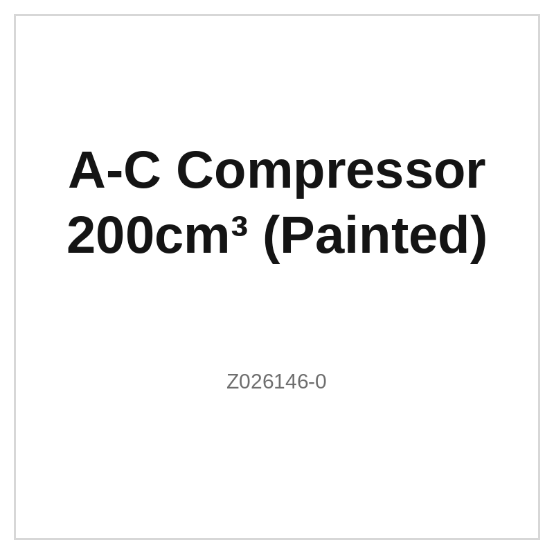 A-C Compressor 200cm³ (Painted)